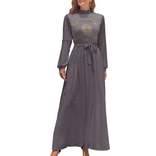 Elegant Long Sleeve High Neck Dress for Every Occasion - Shopzeedeey
