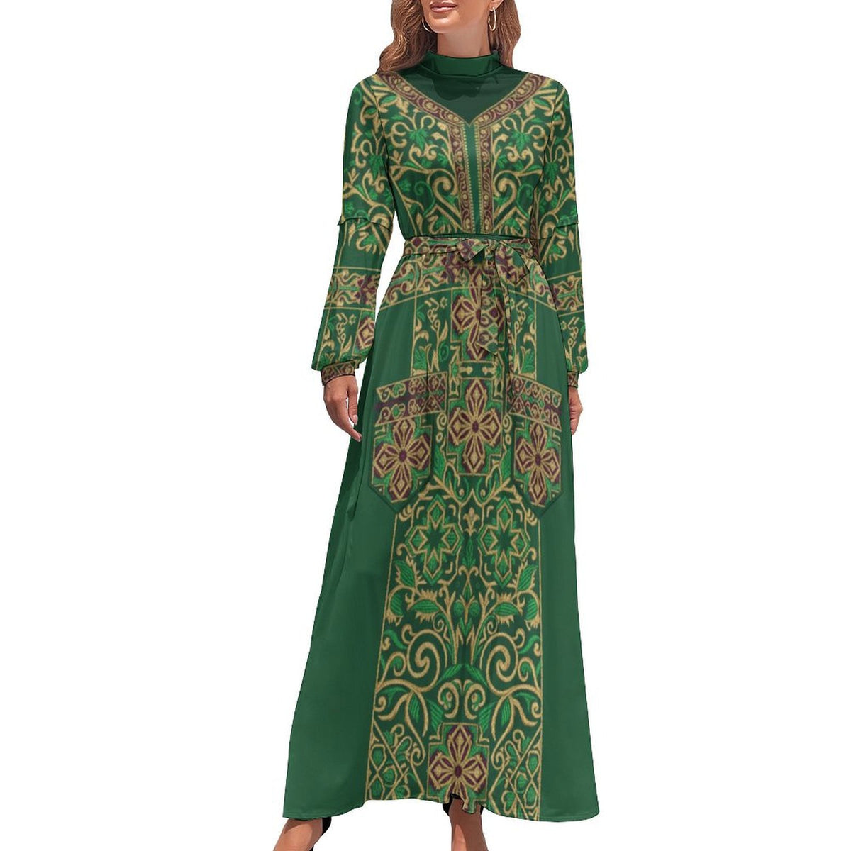 Dress: Design Long Sleeve High Neck Long Dress for Every Occasion - Shopzeedeey