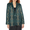 Women's Designer Blazer - Seamless Abstract Pattern (Model H64) - Shopzeedeey