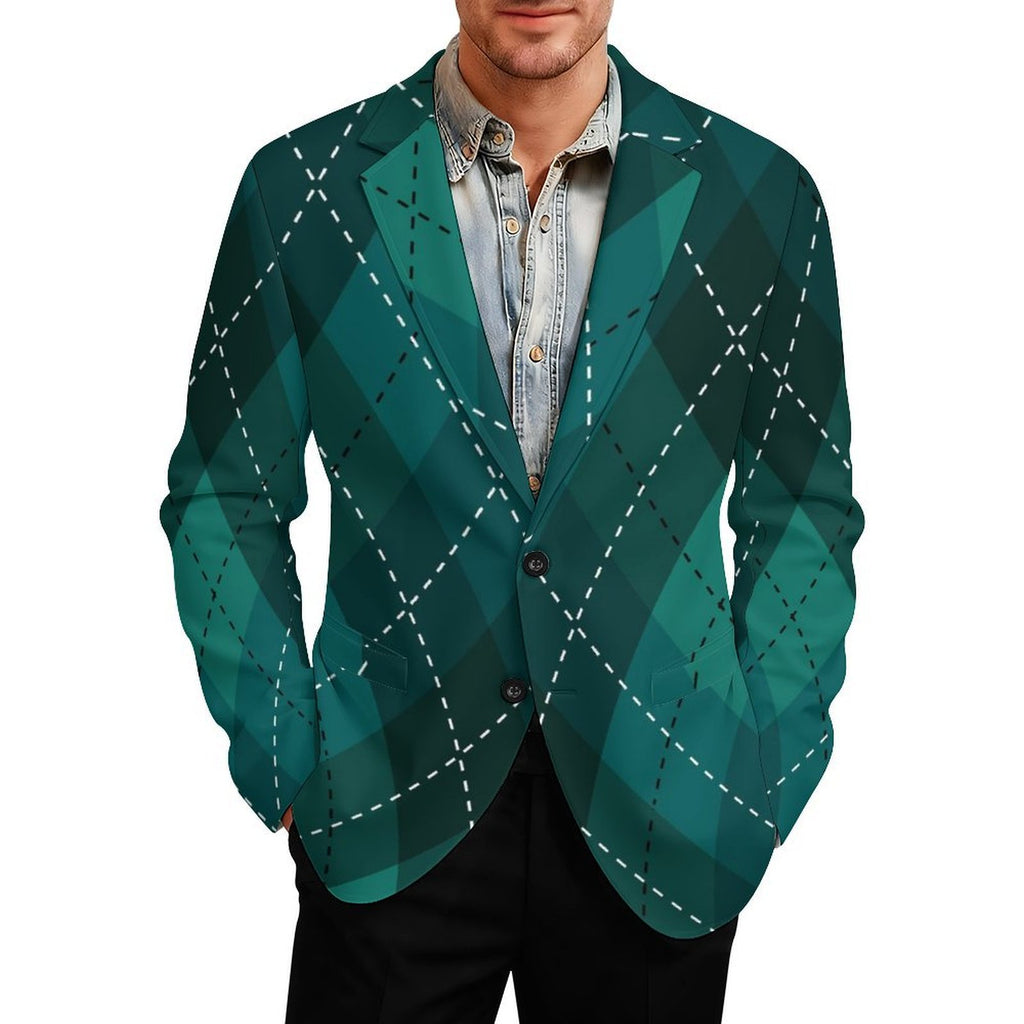 Men's Designer Blazer - Stylish All Over Print for Every Occasion - Shopzeedeey