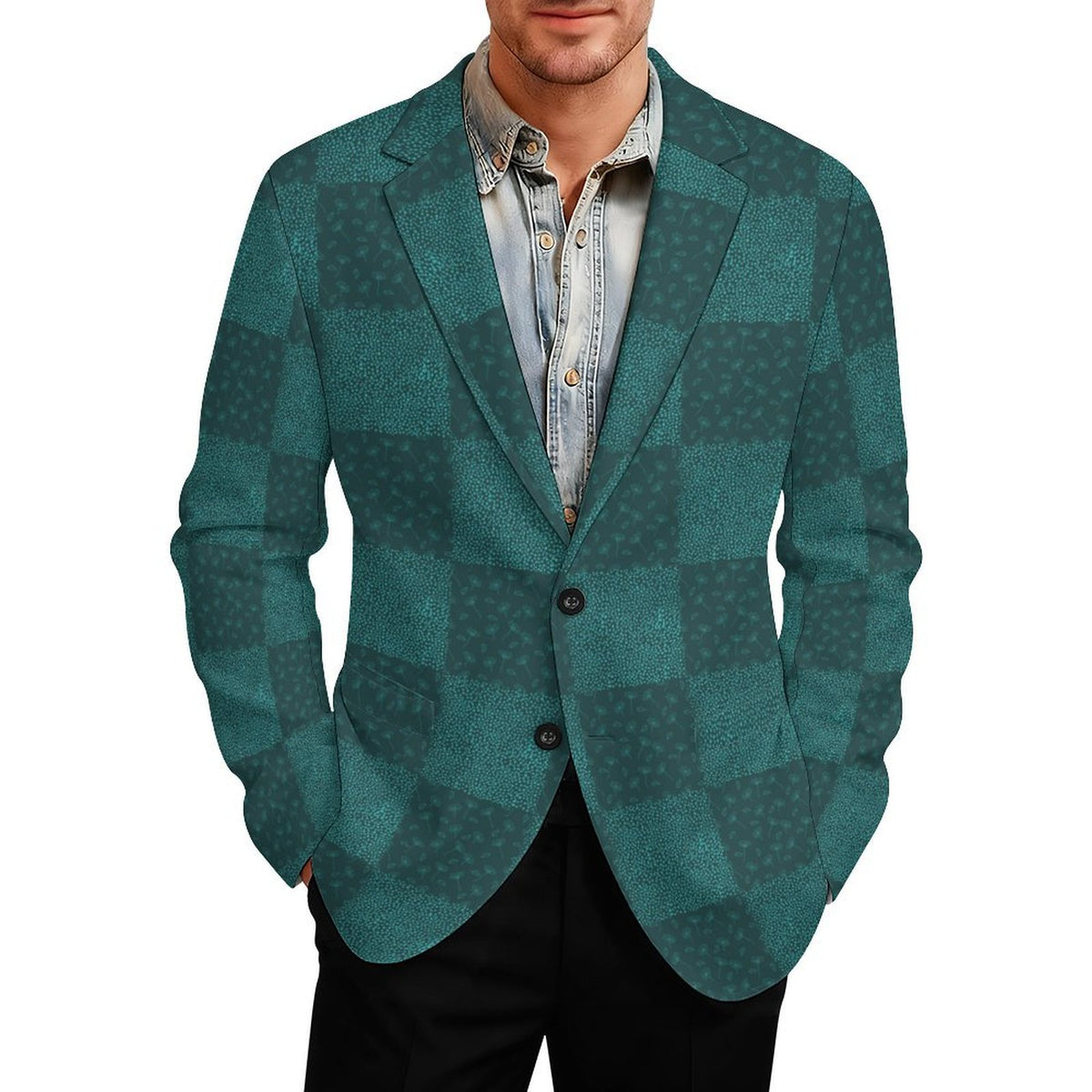 Men's Designer Blazer - All Over Print Style - Shopzeedeey