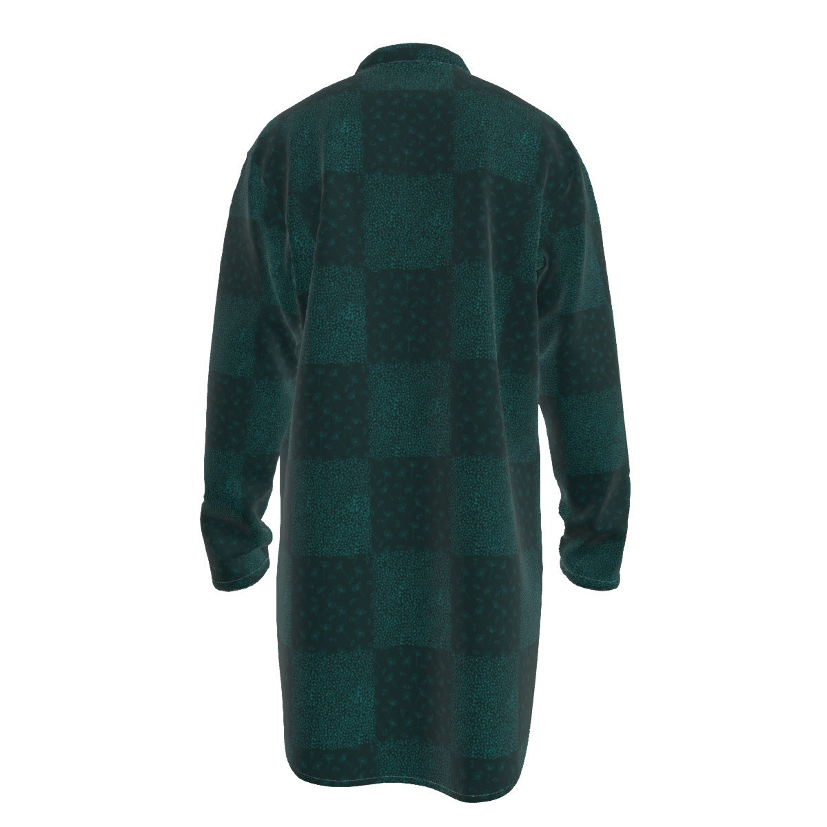 Kurta - All-Over Print Men's Stand-up Collar Long Shirt - Shopzeedeey