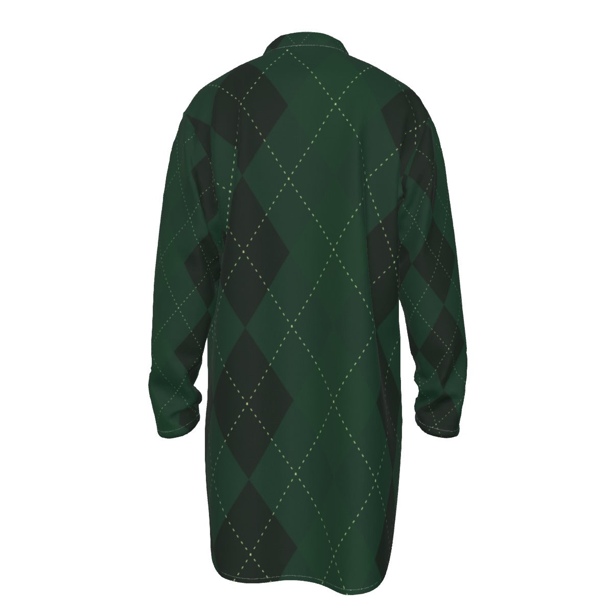 Stylish All-Over Print Men's Stand-Up Collar Long Kurta - Shopzeedeey