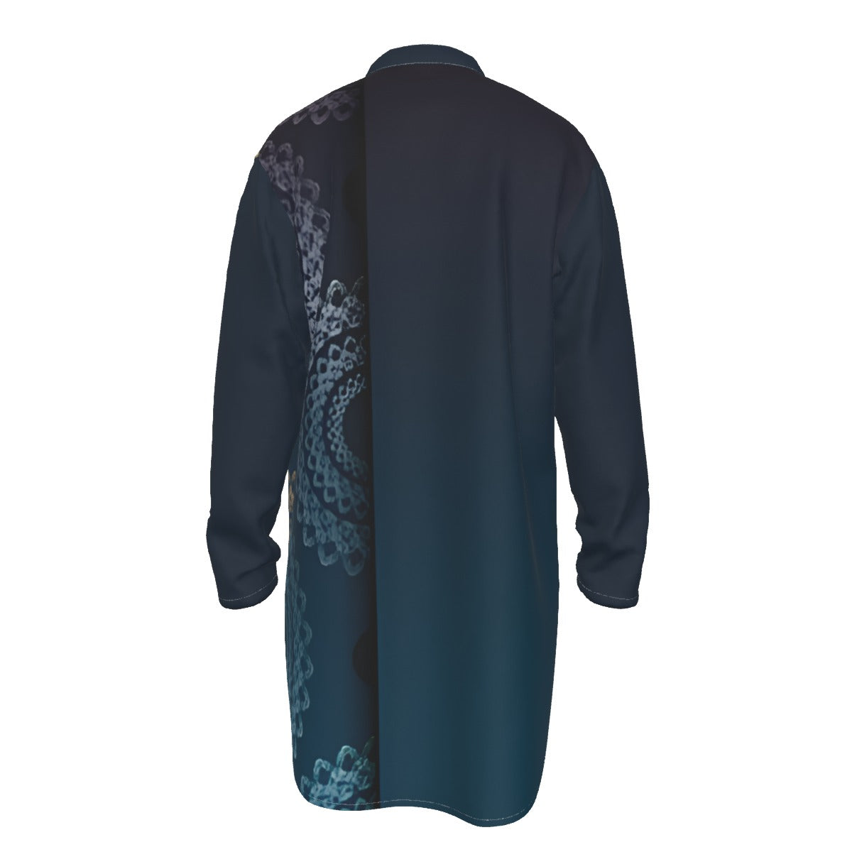 Stylish Kurta for Men: All-Over Print Stand-up Collar Long Shirt - Shopzeedeey