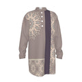 Kurta - All-Over Print Men's Stand-up Collar Long Shirt - Shopzeedeey