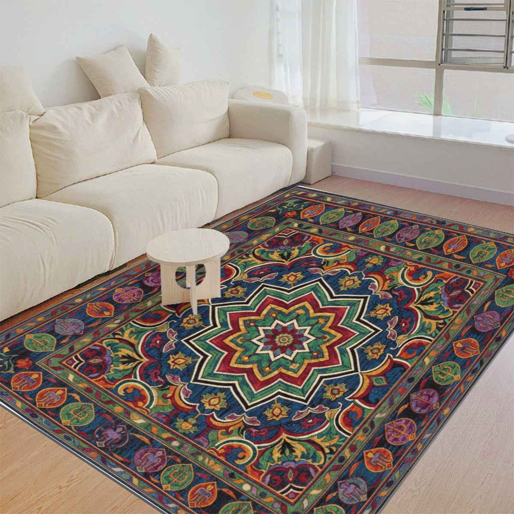 Turkish Arabic Carpet - Foldable Rectangular Thickened Floor Mat - Shopzeedeey