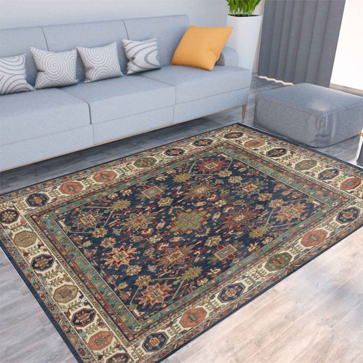 Turkish Arabic Carpet - Foldable Rectangular Thickened Floor Mat - Shopzeedeey