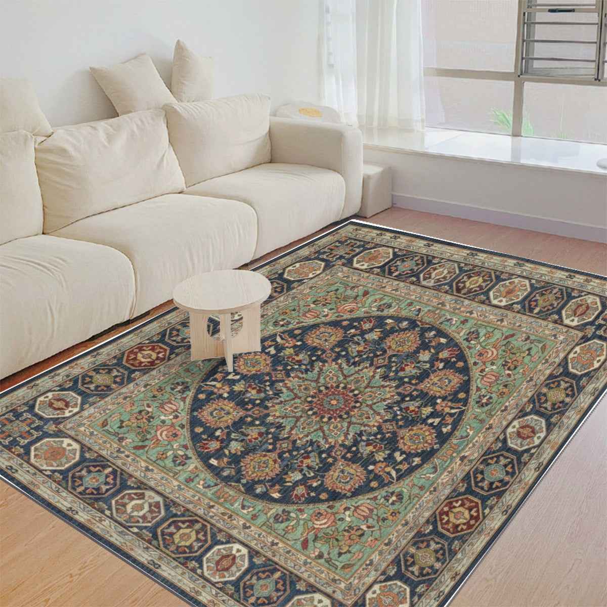 Turkish Arabic Carpet - Foldable Rectangular Thickened Floor Mat - Shopzeedeey