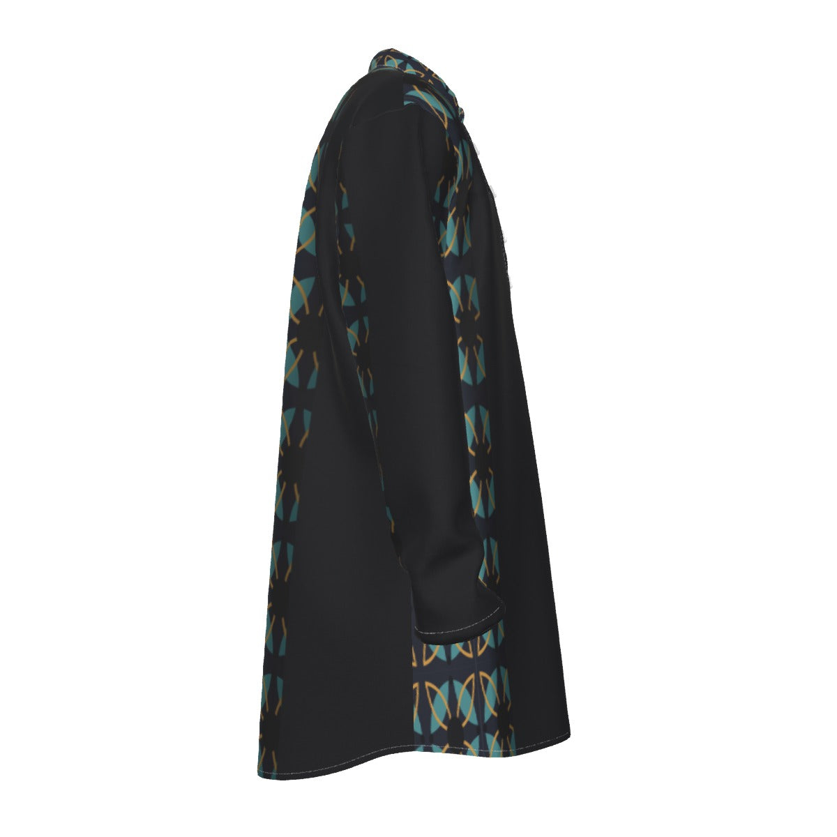 Stylish Kurta for Men - All-Over Print Stand-up Collar Shirt - Shopzeedeey