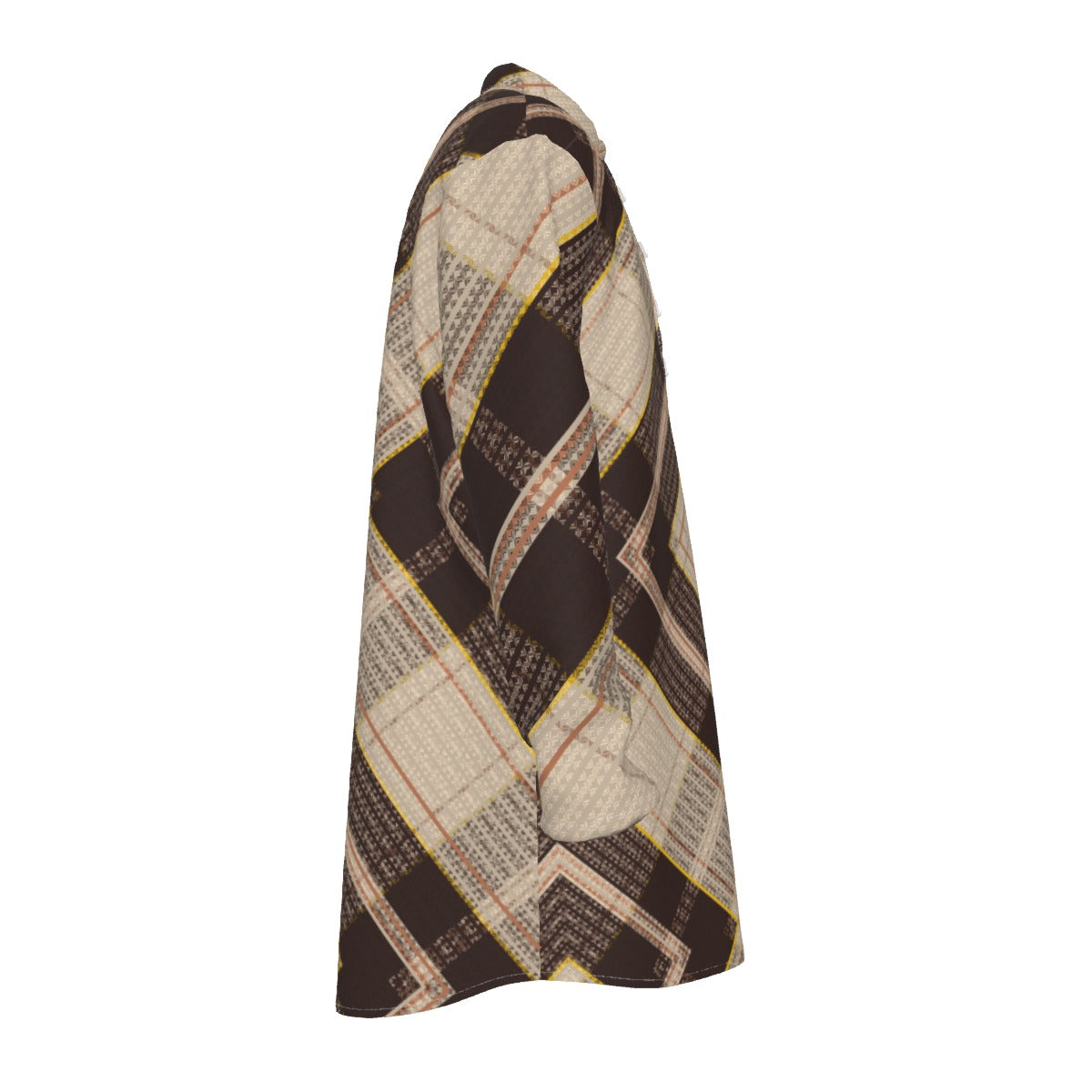 Stylish Kurta: All-Over Print Men's Stand-up Collar Long Shirt - Shopzeedeey