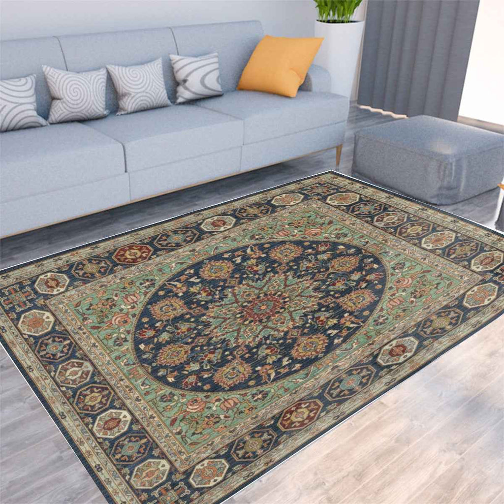 Turkish Arabic Carpet - Foldable Rectangular Thickened Floor Mat - Shopzeedeey