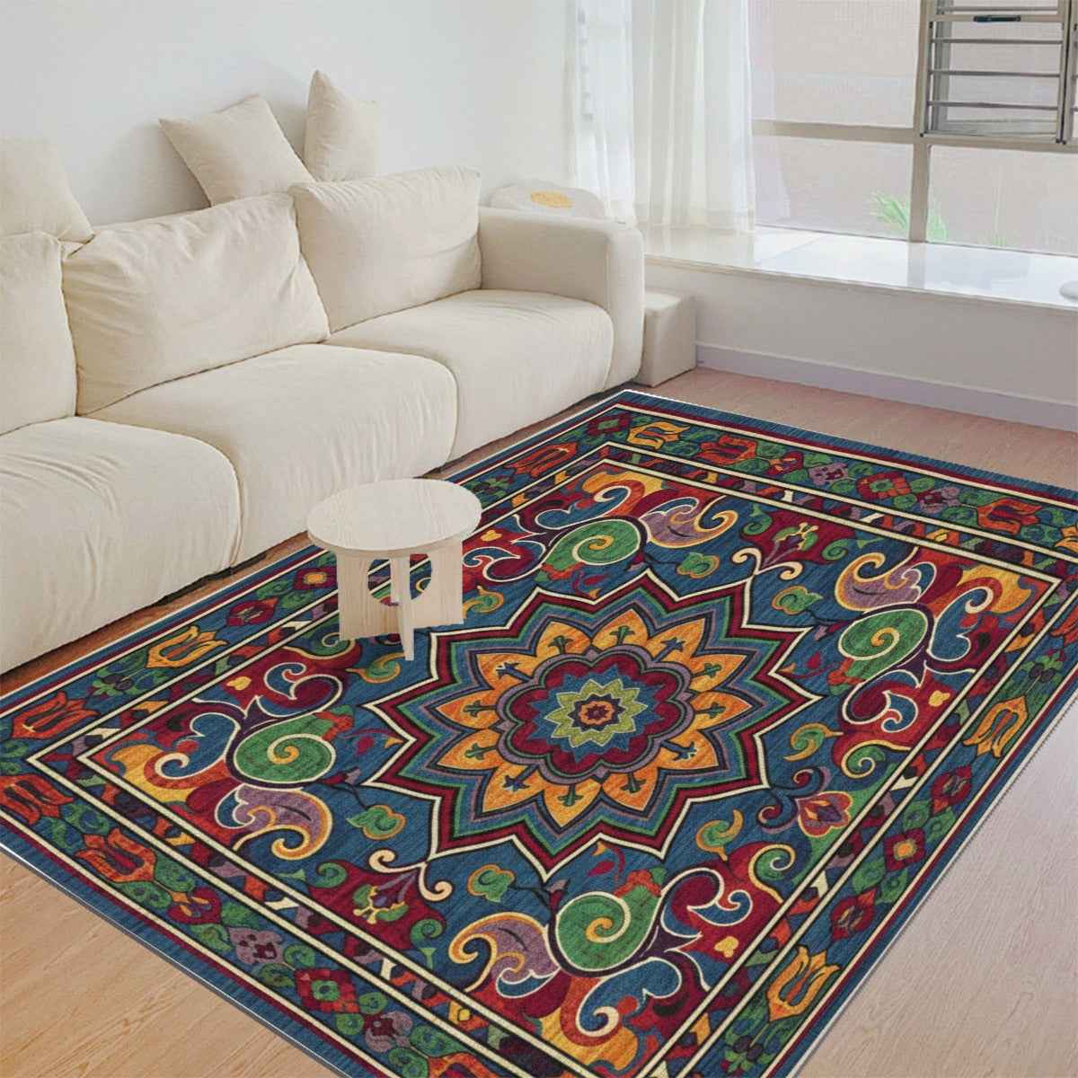 Turkish Arabic Carpet - Foldable Rectangular Thickened Floor Mat - Shopzeedeey