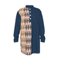 Stylish All-Over Print Men's Kurta with Stand-up Collar - Shopzeedeey