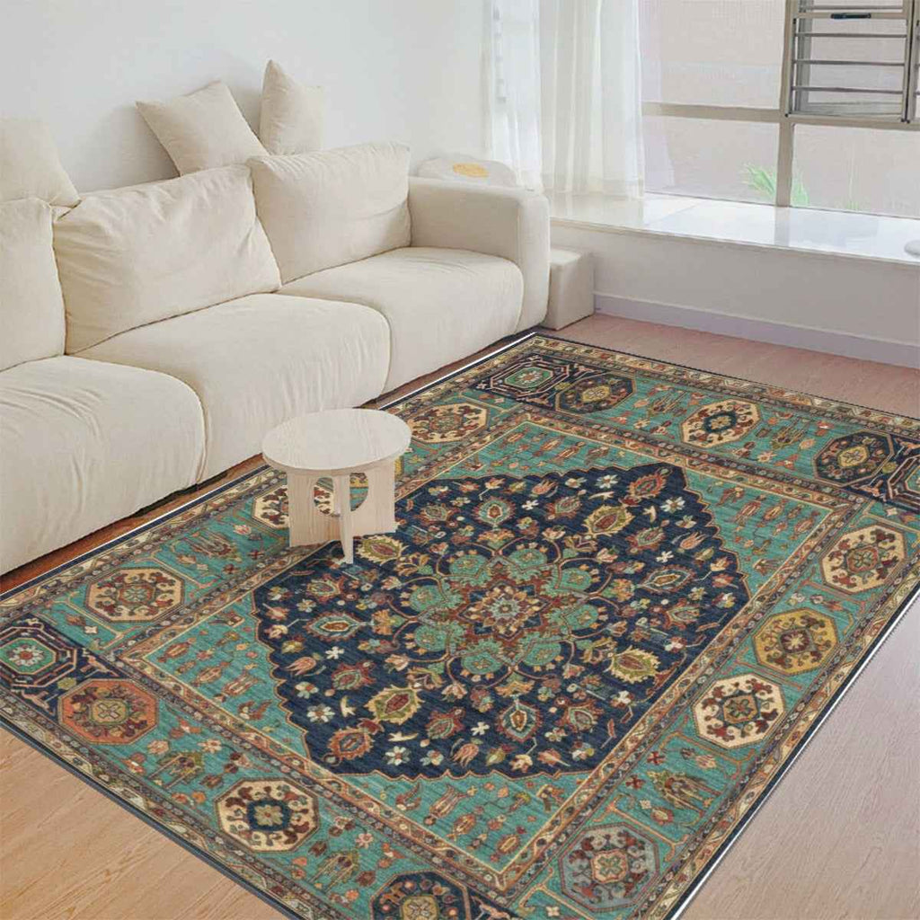 Turkish Arabic Carpet - Foldable Rectangular Thickened Floor Mat - Shopzeedeey