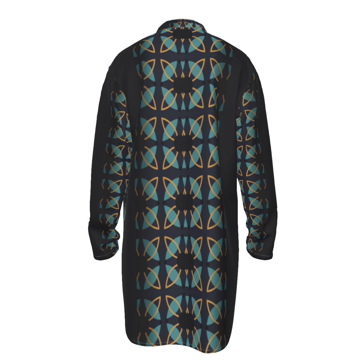 Stylish Kurta for Men - All-Over Print Stand-up Collar Shirt - Shopzeedeey