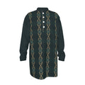 Kurta - All-Over Print Men's Stand-up Collar Long Shirt - Shopzeedeey