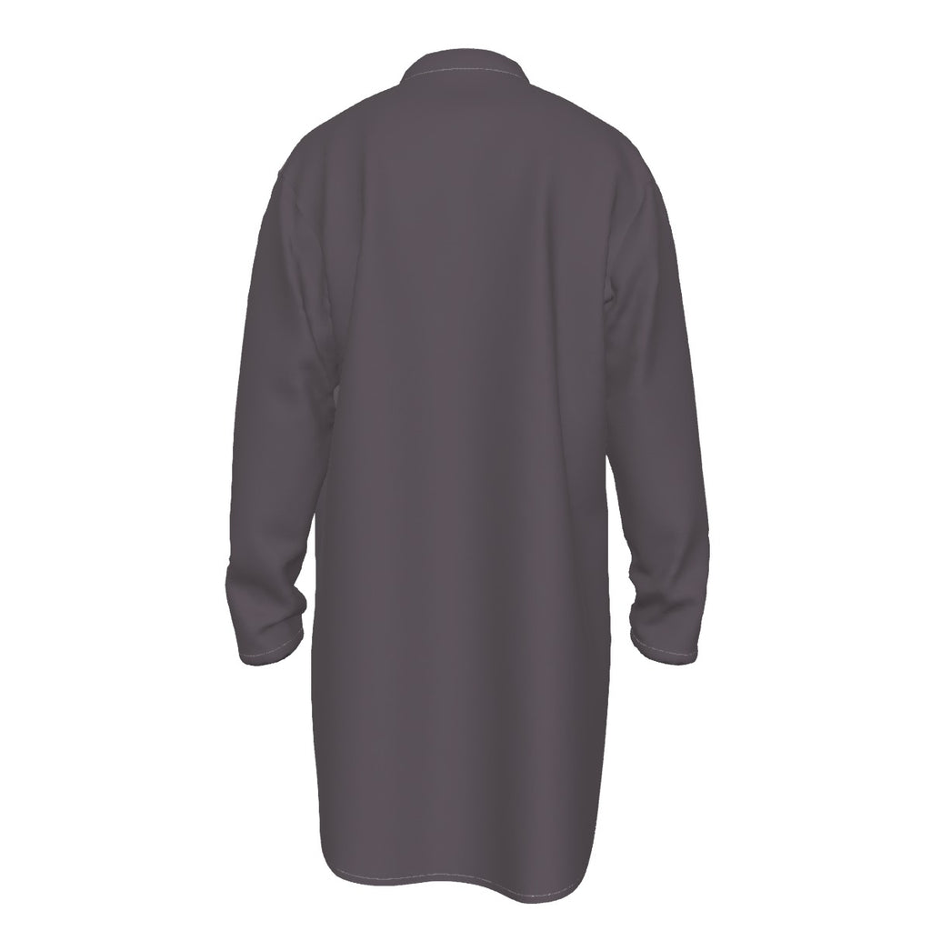 Kurta: All-Over Print Men's Stand-up Collar Long Shirt - Shopzeedeey