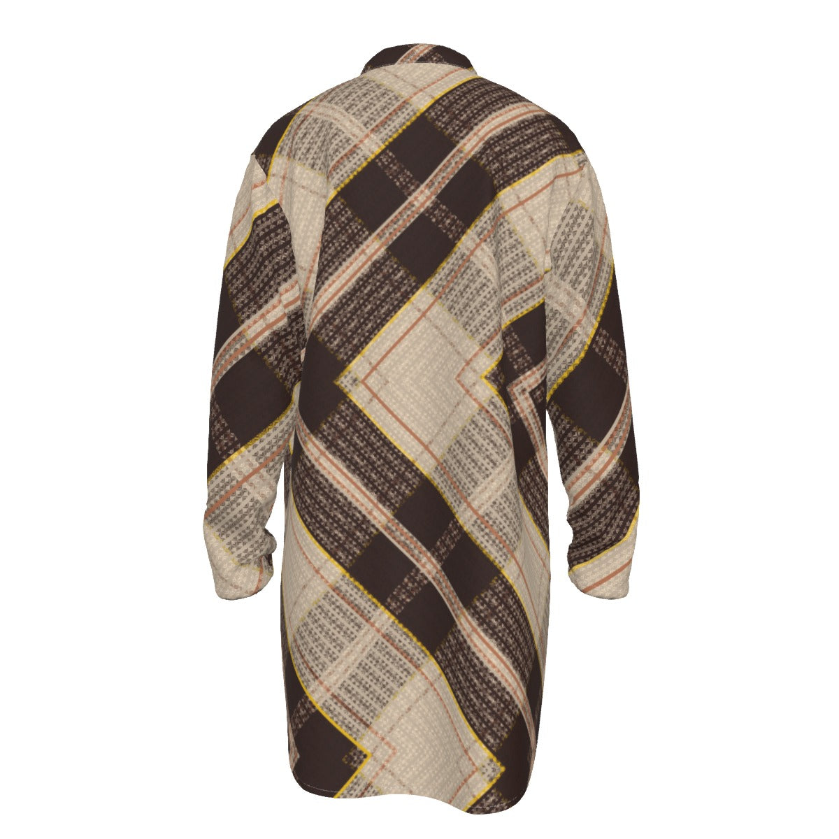Stylish Kurta: All-Over Print Men's Stand-up Collar Long Shirt - Shopzeedeey