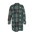 Kurta: All-Over Print Men's Stand-up Collar Long Shirt - Shopzeedeey