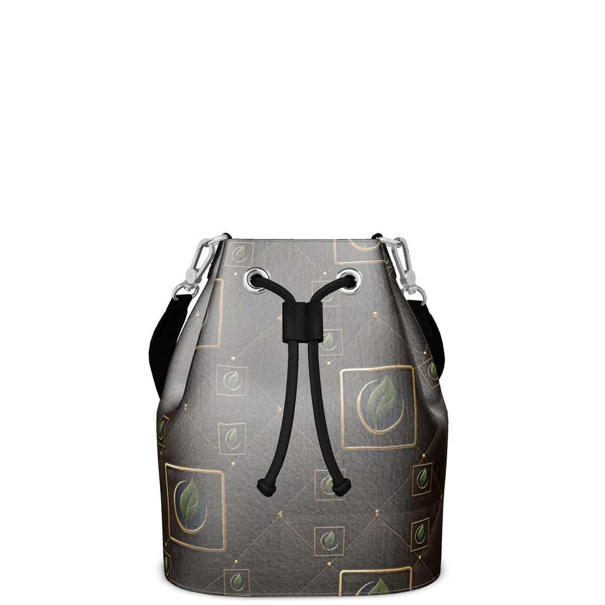 Elegant Bucket Bag - Luxury Monogram Crossbody Handbag - Shopzeedeey