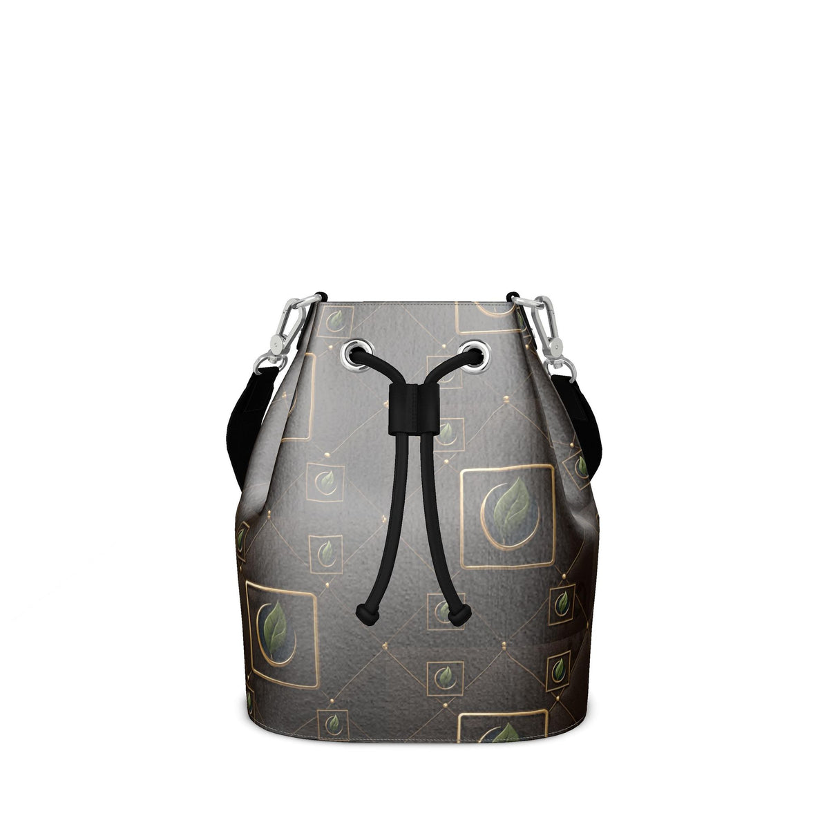 Elegant Bucket Bag - Luxury Monogram Crossbody Handbag - Shopzeedeey