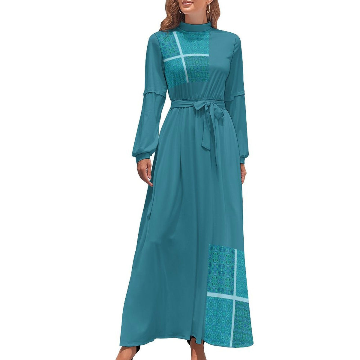 Stylish Long Sleeve High Neck Dress for Any Occasion - Shopzeedeey