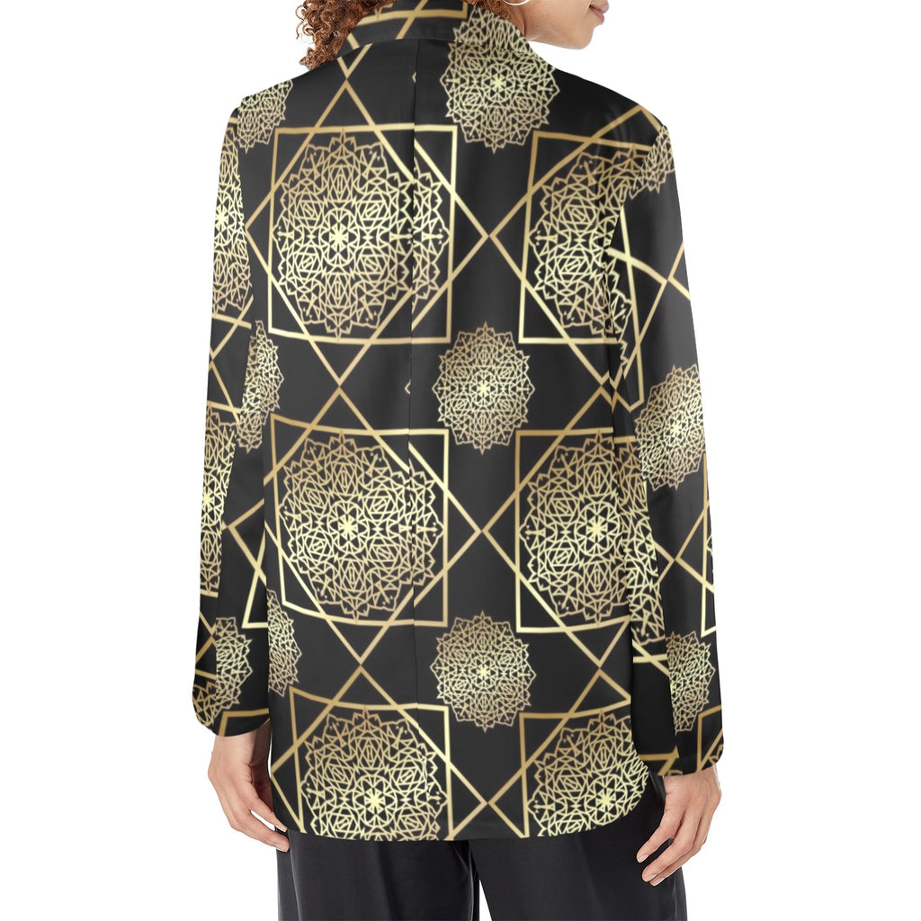 Women's Designer Blazer - GoldSpice Fashionable Blazer (Model H64) - Shopzeedeey