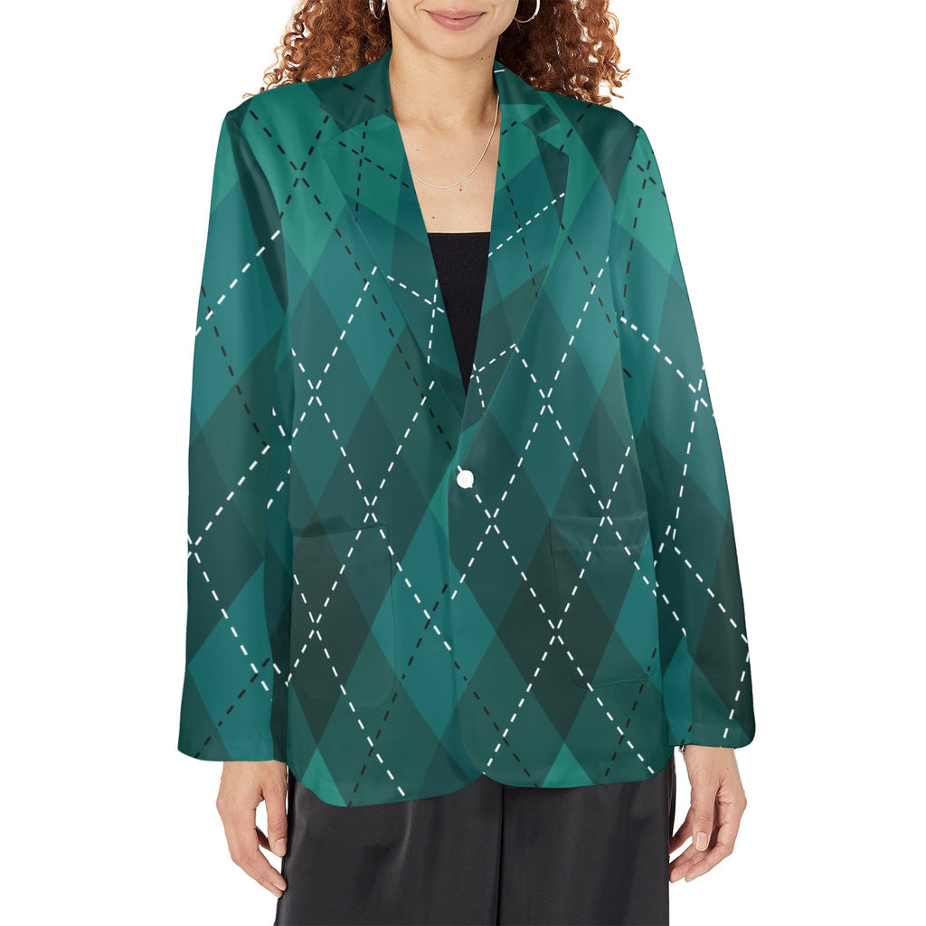 Women's Designer Blazer - Flannelblue Classic Fit (Model H64) - Shopzeedeey