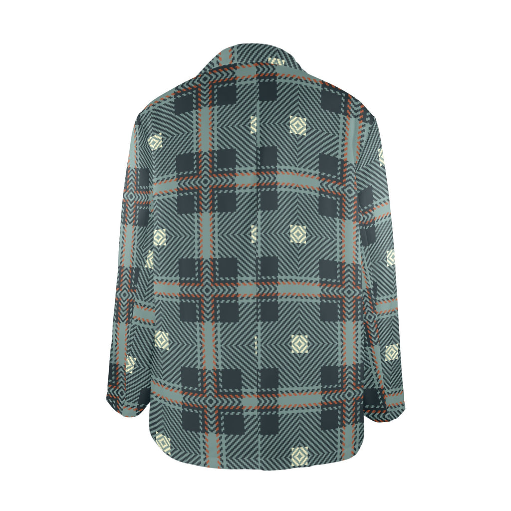 Women's Designer Blazer | Tartan Seamless H64 - Shopzeedeey