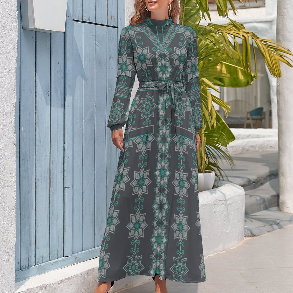 Stylish Long Sleeve High Neck Dress | Elevate Your Wardrobe - Shopzeedeey