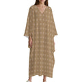 Kaftan V-Neck Dress - Effortless Elegance in Every Wear - Shopzeedeey