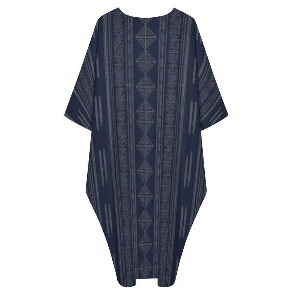 Kaftan V-Neck Design Dress for Effortless Style - Shopzeedeey