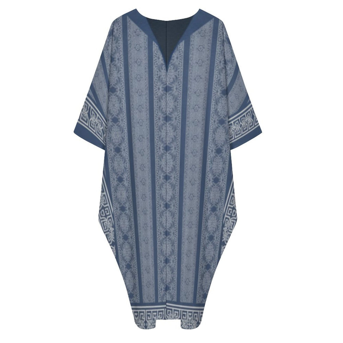 Stylish Kaftan V-Neck Dress for Effortless Elegance - Shopzeedeey