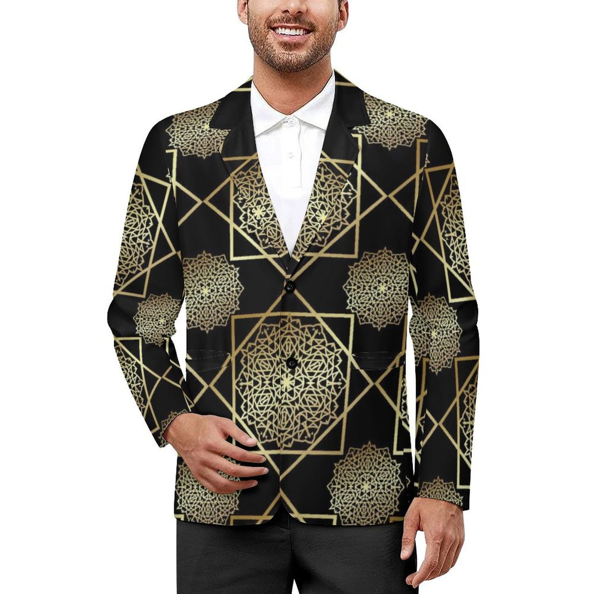 Men's Designer Blazer - All Over Print Style for Every Occasion - Shopzeedeey