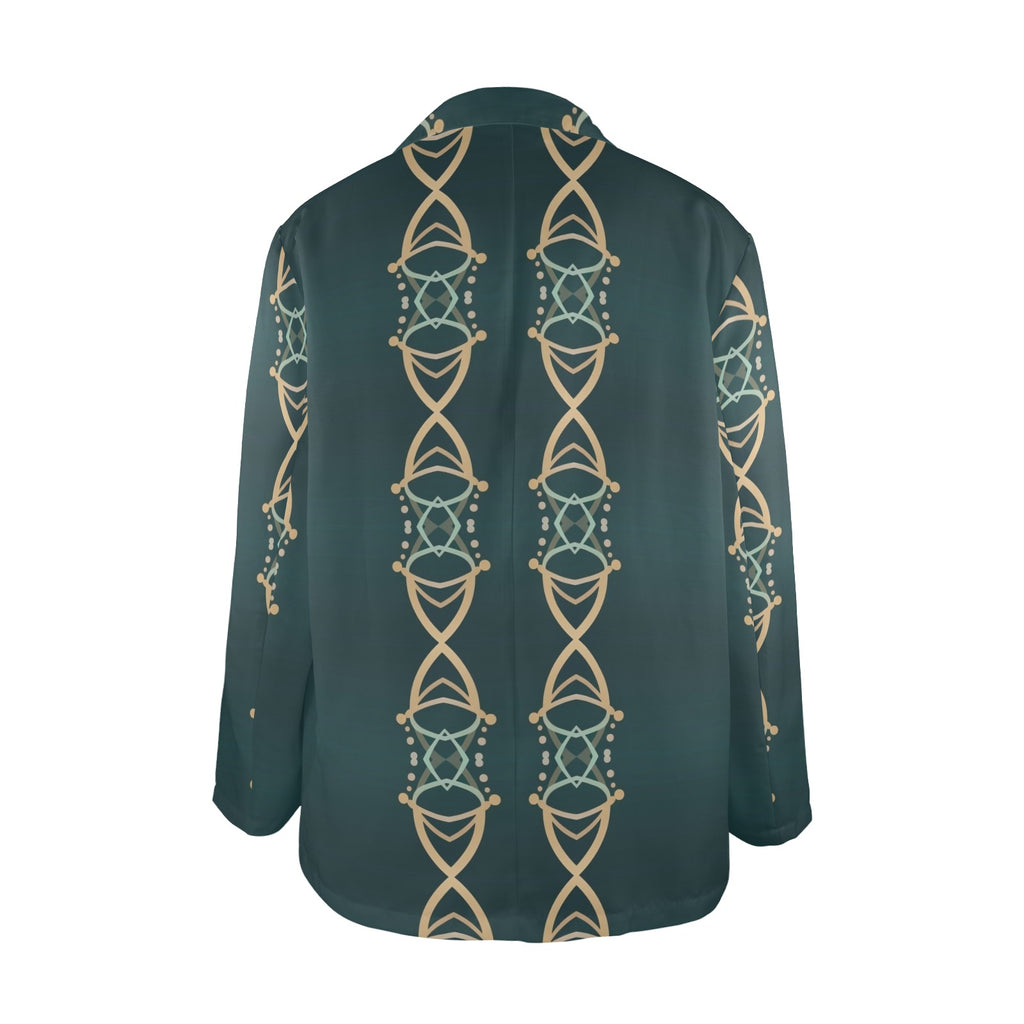 Women's Designer Blazer - Seamless Abstract Pattern (Model H64) - Shopzeedeey