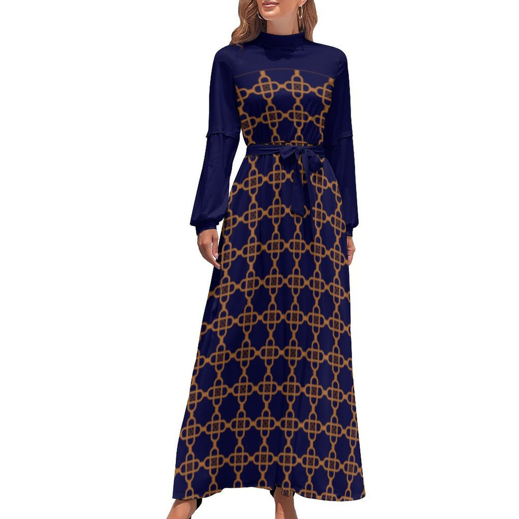 Dress - Design Long Sleeve High Neck Long Dress for Any Occasion - Shopzeedeey