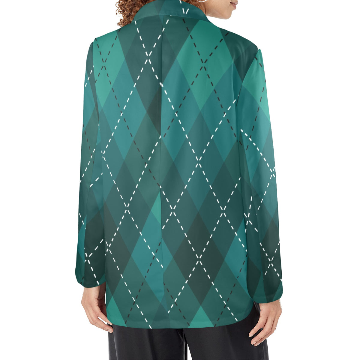 Women's Designer Blazer - Flannelblue Classic Fit (Model H64) - Shopzeedeey