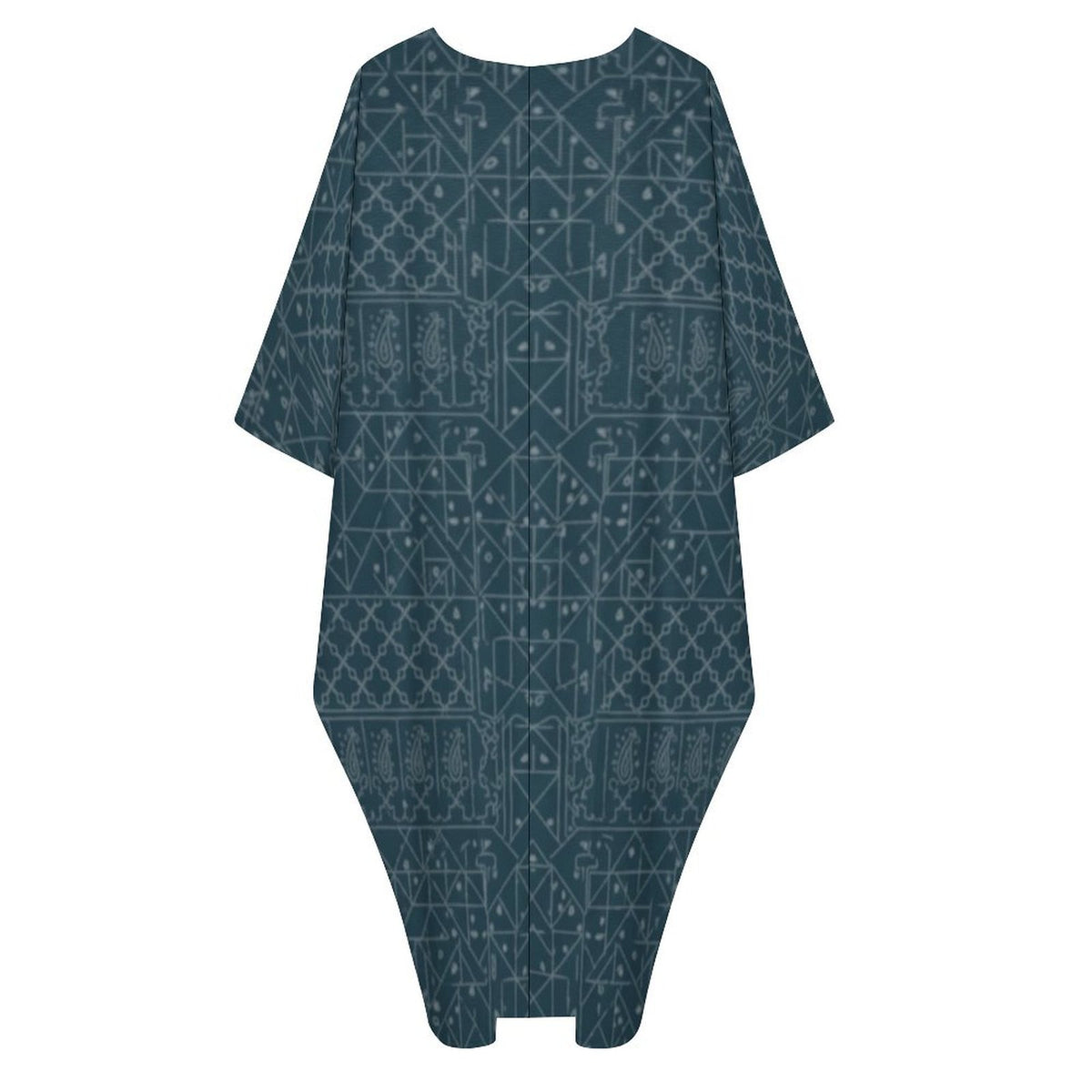 Kaftan V-Neck Dress - Comfort Meets Elegance - Shopzeedeey