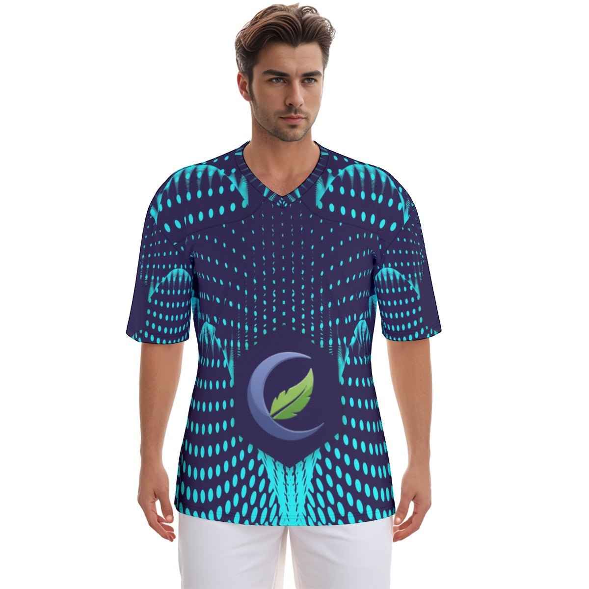 Men's Jersey: Classic All-Over Print Football Jersey - Shopzeedeey