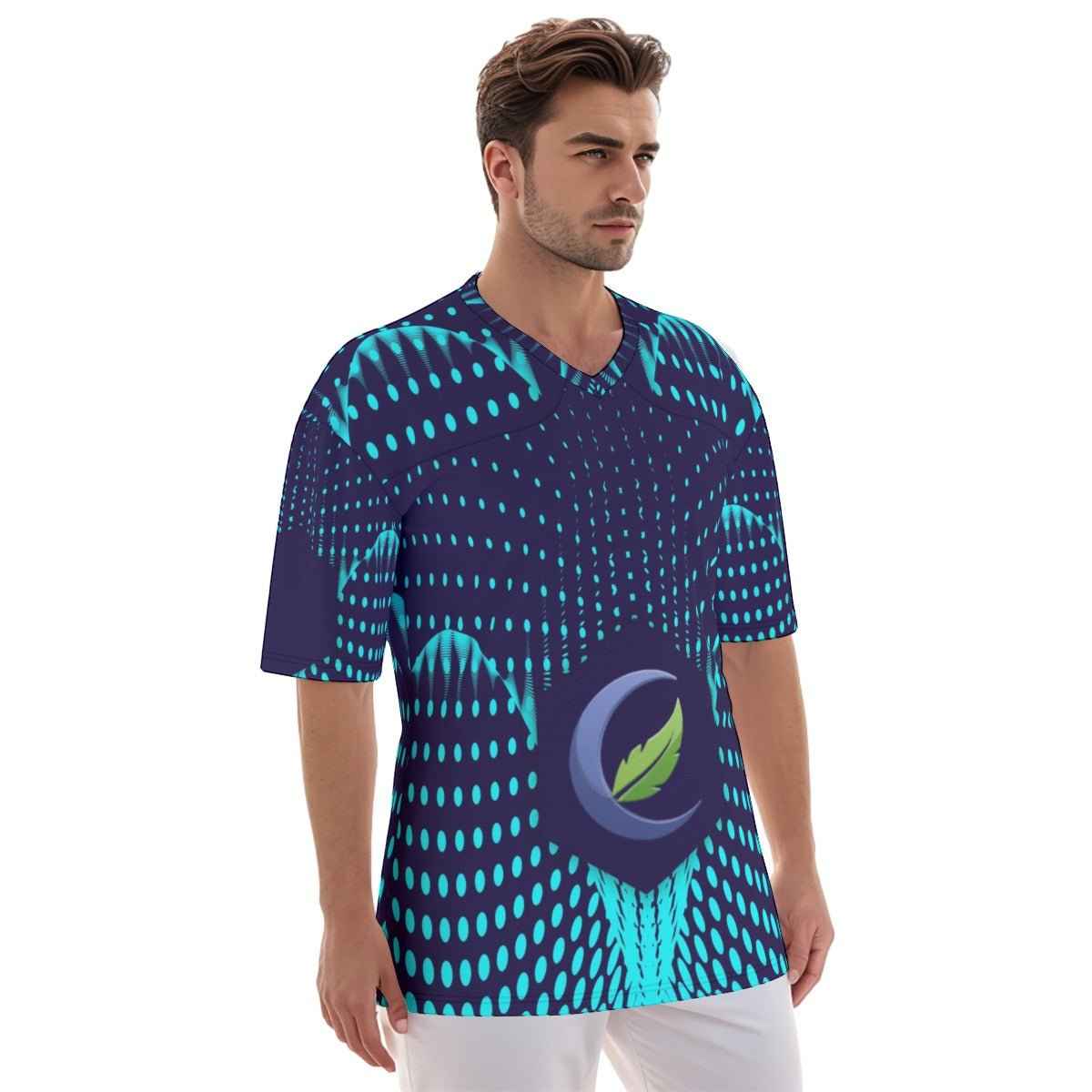 Men's Jersey: Classic All-Over Print Football Jersey - Shopzeedeey