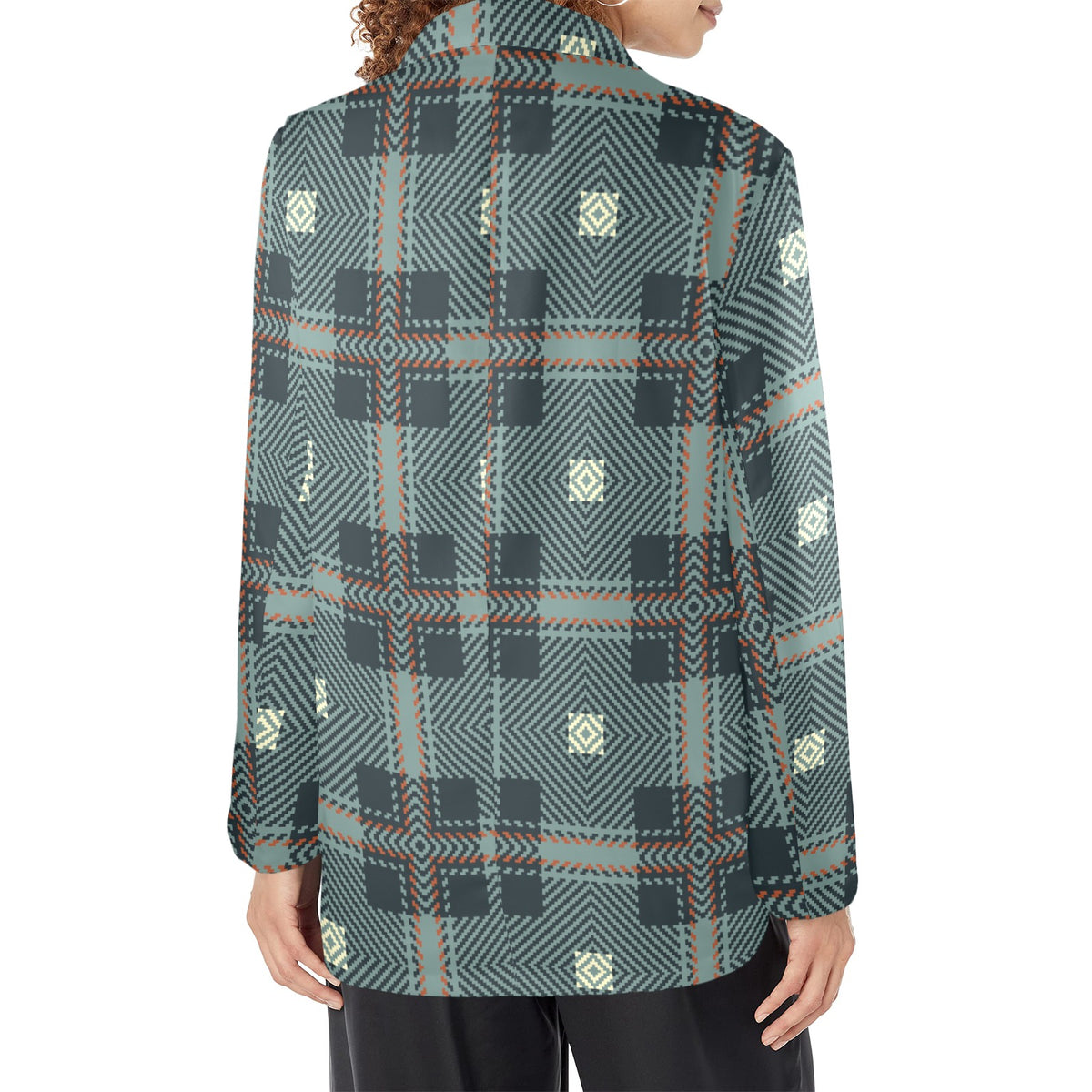 Women's Designer Blazer | Tartan Seamless H64 - Shopzeedeey