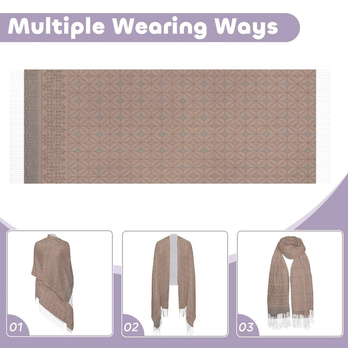 Scarf - Stylish Design Tassel Scarf for Every Occasion - Shopzeedeey