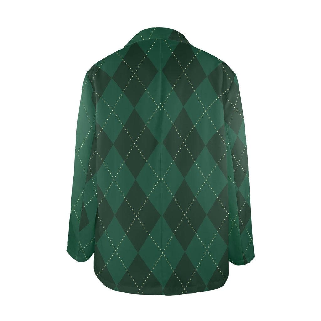 Women's Designer Blazer - Flannelgreen Women's Blazer (Model H64) - Shopzeedeey