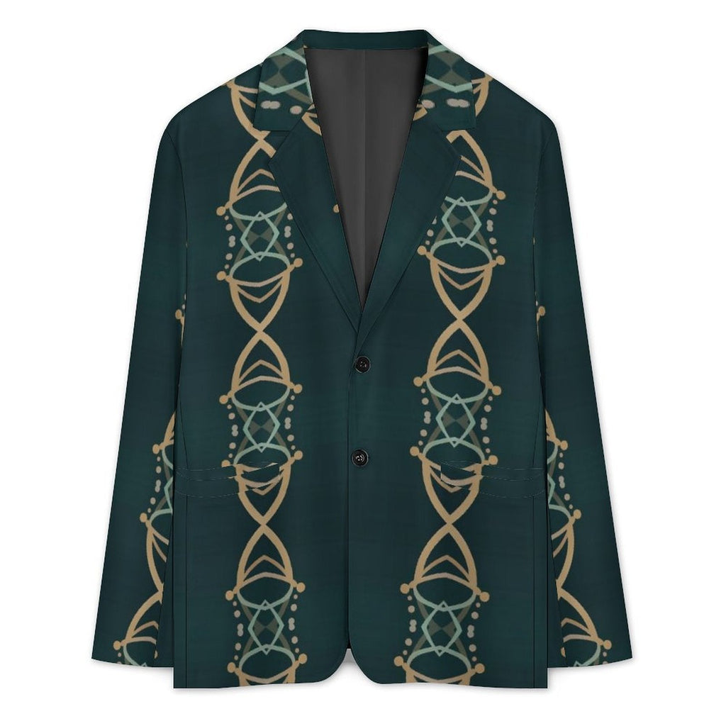 Men's Designer Blazer - All Over Print for Stylish Elegance - Shopzeedeey
