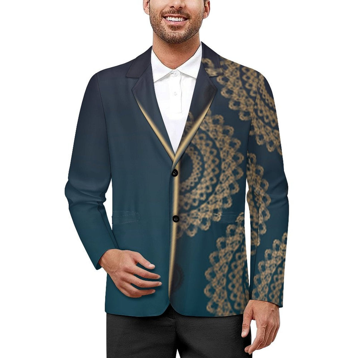 Men's Designer Blazer - All Over Print by InterestPrint® - Shopzeedeey