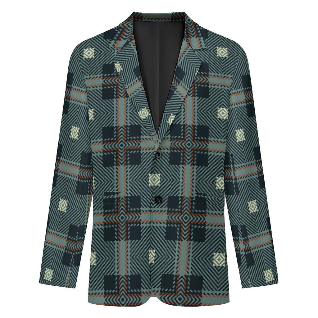 Men's Designer Blazer - All Over Print Elegance - Shopzeedeey