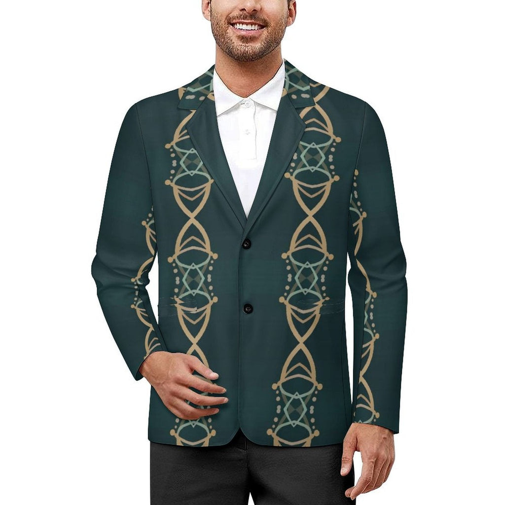 Men's Designer Blazer - All Over Print for Stylish Elegance - Shopzeedeey