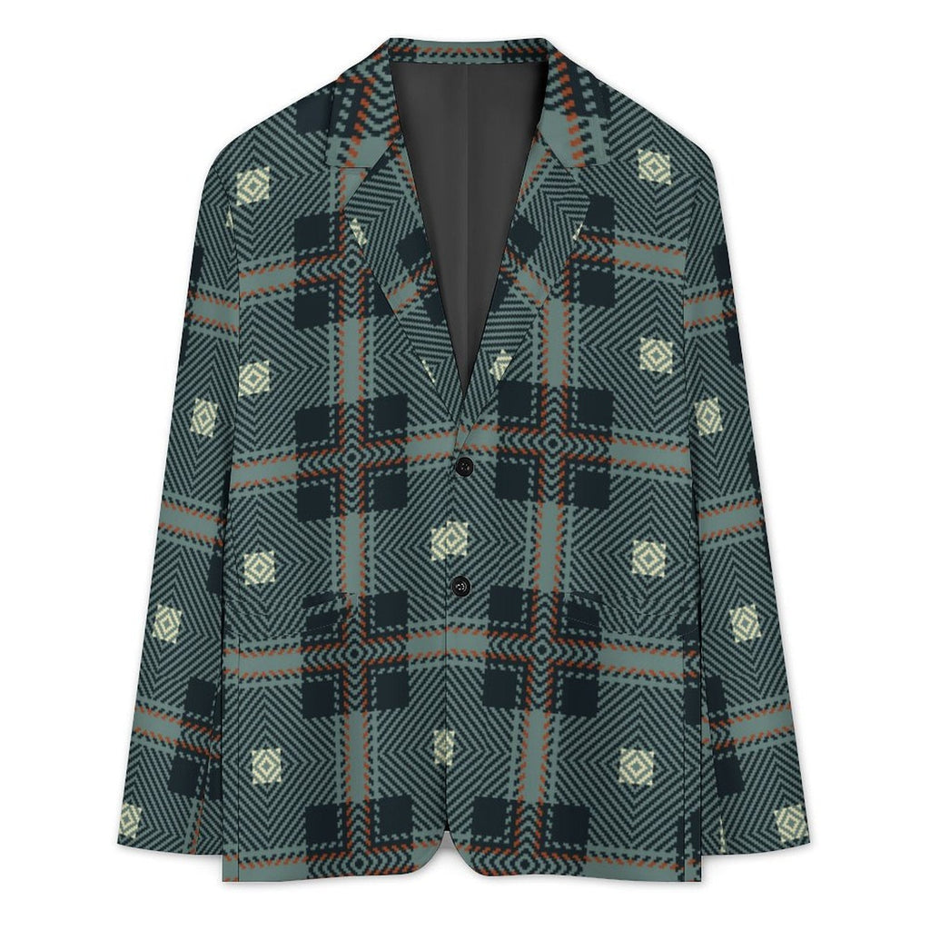 Men's Designer Blazer - All Over Print Elegance - Shopzeedeey