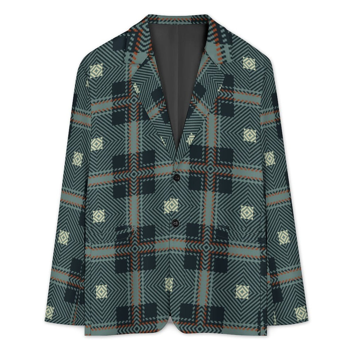 Men's Designer Blazer - All Over Print Elegance - Shopzeedeey