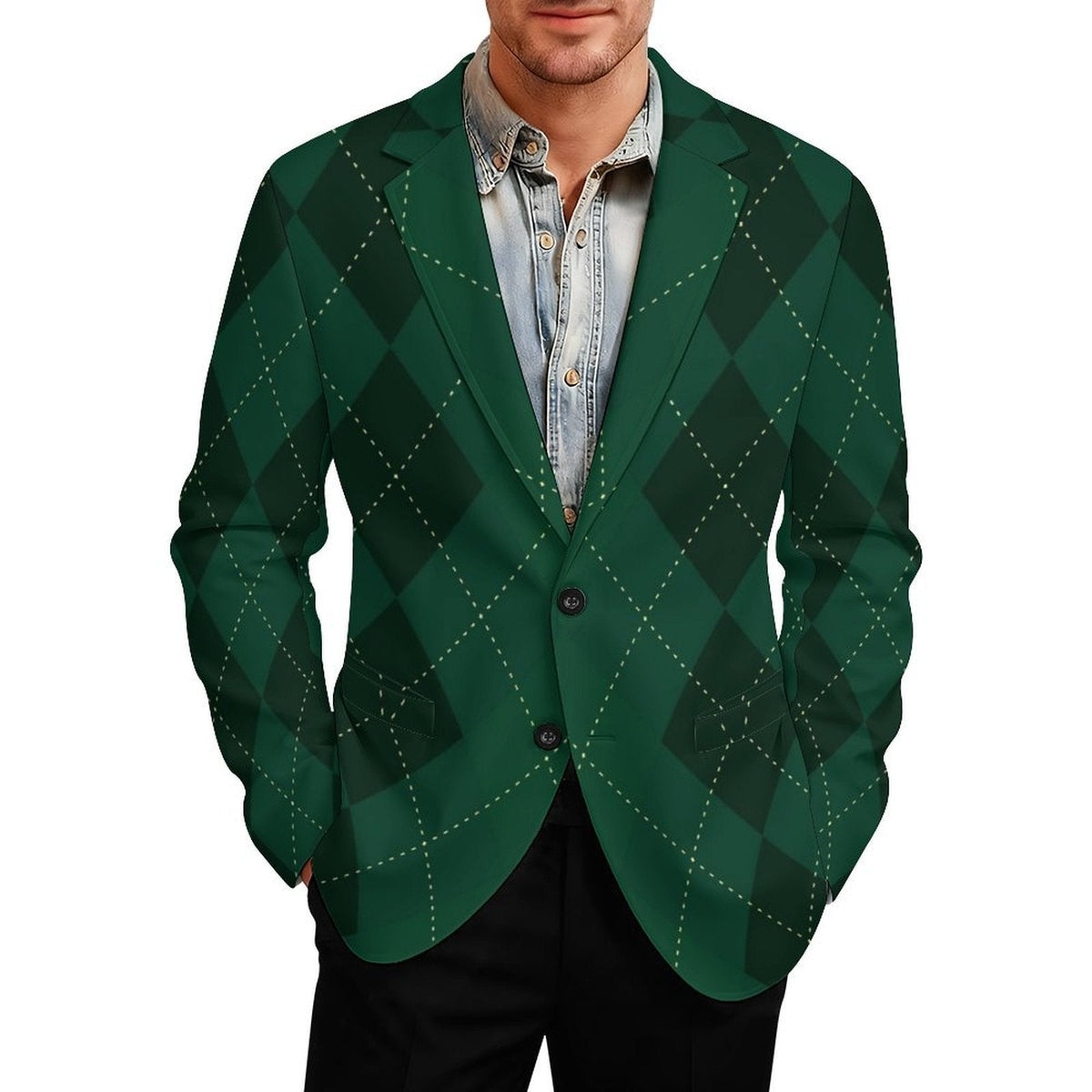 Men's Designer Blazer - All Over Print Style for Every Occasion - Shopzeedeey